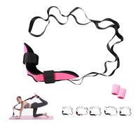 Izzila Stretching Strap with Loops and Detachable Foot, Foot & Calf Stretcher, Home Fascia Stretching Equipment for Yoga, Gymnastics and Flexibility Training, Improve Body Flexibility (Pink)