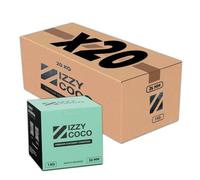 Izzy Coco 26mm 20Kg - Carbón Premium Natural de Coco para Cachimba en Cubos de 26x26x26mm. Alto Poder calórico, Larga Duración 120 min. Sin Olor y Sin Sabor. Fabricación 100% Natural.…