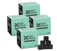 Izzy Coco 26mm - Carbón Premium Natural de Coco para Cachimba en Cubos de 26x26x26mm. (Pack de 4 kg) Alto Poder calórico, Larga Duración 120 min. Sin Olor y Sin Sabor. Fabricación 100% Natural.