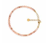 IZZY RELIC Pulsera Piedra Solar Mujer Ajustable, Piedra Natural 4 mm, Acero Inoxidable, Pulsera Energética de Vitalidad y Confianza, Regalo Mujer