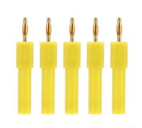 J.20011 - Adaptador tipo banana de 2 mm a 4 mm, pin de latón para reparación de electrónica, kit de prueba de inversor de radio, varios colores (amarillo)