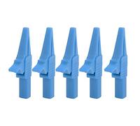 J.60039 Clips de prueba aislados 5pcs | CAT II 1000V / 32A Capacidades de zócalo de 4 mm | Proporciones de prueba de latón para electrónica/automotriz/equipo industrial | (Blue)