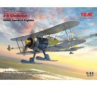 J-8 Gladiator, WWII Swedish Fighter 1 :3 2 Plástico Modelo Kit Icm