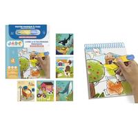 J.A.D.E - Pack de 12 Libros de Colorear Mágicos con Agua - Actividad Creativa - 030641PA - Viaje - Juego para Niños - Reutilizable - Sin Manchas - Diseño Francés - A Partir de 2 años