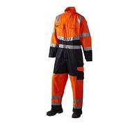 J.A.K. 111088801 Serie 11108 70% poliéster/30% algodón traje de trabajo, EN 20471, clase 3, naranja/azul marino, talla S