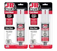 J-B Weld ClearWeld 50112-2 - Epoxi, transparente, jeringa, paquete de 2, 5 minutos
