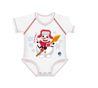 J Bimbi Body 0-36 meses de talla única de algodón orgánico cálido cálido - Muñeco de nieve, azul claro, 0-36 mesi