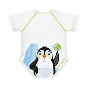 J Bimbi Body 0-36 meses de talla única de algodón orgánico cálido cálido - Pingüino, azul claro, 0-36 mesi