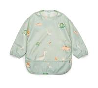 J.Børn Babero de manga larga para bebés de 6 a 12 meses, baberos impermeables para el destete + bolsa de almacenamiento a juego gratuita para el destete dirigido por el bebé (Dinosaurios)