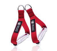 J Bryant Asas para máquina de polea Fitness, Asas de Gimnasio de Metal Resistente, empuñaduras de aleación de Aluminio, para Bandas de Resistencia, Sistema de tracción LAT