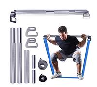 J Bryant Banda de Resistencia para Fitness, Barra de Ejercicio de Cuerpo Completo, Equipo de Gimnasio en casa, Gancho Grande, Barra de Metal de 37.8 Pulgadas