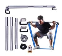 J Bryant Banda de resistencia para fitness, barra de ejercicio de cuerpo completo, equipo de gimnasio en casa, gancho grande, barra de metal de 37.8 pulgadas