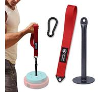 J Bryant Cinturón de entrenamiento de lucha libre con pasador de carga, equipo de ejercicio para antebrazo, fortalecedor y entrenador de potencia para máquina de cable y entrenamiento de peso libre