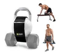 J Bryant Correa para pesa rusa, adaptador para mancuernas, antideslizante, amplificadora de peso, correa para pesas rusas Rows & Farmer's Walk, accesorio de entrenamiento ajustable para gimnasio en