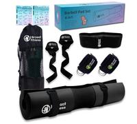 J Bryant Juego de almohadillas para pesas para sentadillas, entrenamiento de prensa de banco, incluye almohadilla gruesa acolchada para empujar la cadera con bolsa de transporte, correas de