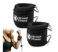 J Bryant Muñequeras de forro polar suave con doble anillo triangular, 10 mm de grosor, acolchadas, para soporte de muñeca, entrenamiento de fuerza y levantamiento de pesas