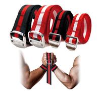 J Bryant Paquete de 4 correas de compresión con hebilla de metal, 1,2 m de largo, correas ajustables de 2,54 cm y 3,81 cm de ancho para entrenamiento profesional, adecuadas para torneos y