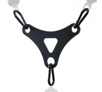 J Bryant Placa adaptador de cable doble a individual - Placa de acero resistente de 5,5 mm con 3 mosquetones para tirones de pecho, remo y tracción de polea - Compatible con la mayoría de estaciones