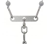 J Bryant - Placa adaptadora de polea doble a simple de acero inoxidable - Conector de máquina de cable para gimnasio con 3 mosquetones para tracción dorsal, tríceps, bíceps y entrenamiento funcional