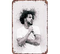 J Cole World - Letreros de metal vintage para garaje, carteles de decoración de cueva de hombre, 20 x 30 cm