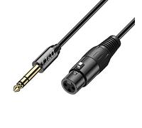 J&D 6.35mm a XLR Cable, PVC TRS Macho a XLR Hembra Balanced Adaptador Cable Audio de Interconexión para Altavoz Condensador Mic Guitarra Mixer AMP - 2.7 Meter