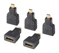 J&D Adaptador Micro HDMI Cable de Acoplamiento Conector, Chapado en Oro Conector, 8K@60Hz / 4K@120Hz Compatible con Smartphone Cámaram, 5 Pack