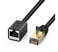 J&D Alargador RJ45 Cat6, Alargador RJ45 Cable Ethernet Macho a Hembra Compatible con Estándares Cat6/5e/5, Adaptador de Red Para Gigabit 1000Mbps, Conexión Blindada, 5,4 Metros