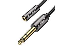J&D Cable de 3,5 mm a 6,35 mm, Chapado en Oro [Cáscara de Cobre] [Heavy Duty] 3,5mm 1/8'' Hembra TRS a 6,35 mm 1/4'' Macho TRS Estéreo Adaptador de Audio Cable (0.9 Meter)