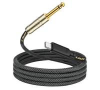 J&D Cable de Audio USB C a 6,35 mm 1/4 pulgadas TS Para Guitarra, Grabación de Audio, Bajo, Teclado Electrónico, Micrófono Compatible con iPhone 16/17 Series, Galaxy S24/S25, 1 m
