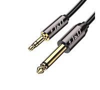 J&D Cable Mono de 6.35mm a 3.5mm, Chapado en Oro 3.5mm TRS a 6.3mm Cable Audio Estéreo Interconexión HiFi Macho a Macho para Reproductores de MP3, Amplificadores, Mesas de Mezclas, Ordenadores- 2M
