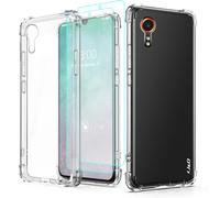 J&D Compatible pour Samsung Galaxy Xcover 7 Funda, Cristal Claro Caso con (2 Paquetes) Protectores de Pantalla, Anti-Amarillo TPU Bumper Carcasa pour Galaxy Xcover 7, Transparente