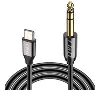 J&D USB C a 6,35 mm 1/4 pulgada TRS Macho Cable Adaptador de Audio Aux Jack Cable Estéreo Compatible con iPhone 16/17 Series, Galaxy S23/S24/S25, AMP, Altavoz, Mezclador, 2 m