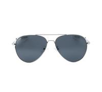 J-Force Gafas de sol de aviador ligeras para hombre, gafas de sol polarizadas militares, equipo táctico con protección UV., Gafas plateadas con lente verde curva