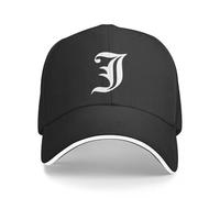 J - Gorra de béisbol con Visera y Letra J en Blanco con Iniciales en inglés Antiguo, Gorra de Camionero para cumpleaños, Gorra de Fiesta, Gorras Elegantes para Mujer y Hombre