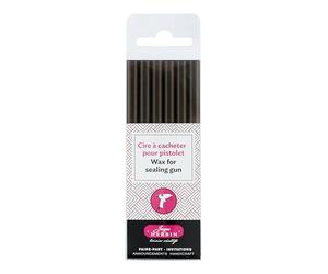 J. Herbin 35812t de cera, caja con 6 asas Hobby para pistola, blanda, color turquesa, color chocolate