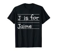 J is for Jaime Name Student Kindergarten Camiseta