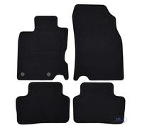 J&J AUTOMOTIVE | Alfombra de Suelo Negra de Terciopelo a Medida para Qashqai J11 2014-2021, Ajuste preciso, Base Antideslizante, Reforzada en la Zona del Pedal