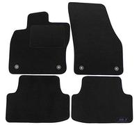 J&J Automotive | Alfombra de Suelo Negro Terciopelo a Medida para Ateca Desde 2016, Base Antideslizante, Reforzada en la Zona del Pedal