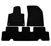 J&J AUTOMOTIVE | Alfombra de Suelo Negro Terciopelo a Medida para C4 Picasso Desde 2014/C4 Spacetourer Desde 2018, Ajuste preciso, Base Antideslizante, Reforzada en la Zona del Pedal