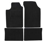 J&J AUTOMOTIVE | Alfombra de Suelo Negro Terciopelo a Medida para Clio 2 1998-2005, Ajuste preciso, Base Antideslizante, Reforzada en la Zona del Pedal