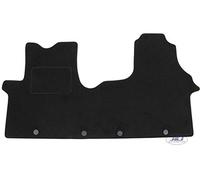 J&J Automotive | Alfombra de Suelo Negro Terciopelo a Medida para tráfico Desde 2014, Base Antideslizante, Reforzada en la Zona del Pedal