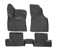 J&J AUTOMOTIVE Alfombrillas de Goma 3D para Coche, compatibles con Megane 4, a Partir de 2016, Borde de 4 cm, para Todas Las Condiciones meteorológicas, 4 Piezas
