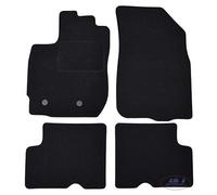 J&J AUTOMOTIVE | Alfombrillas de Terciopelo Negro a Medida para Duster 2014-2017, Ajuste preciso, Base Antideslizante, Reforzada en la Zona del Pedal