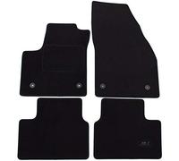 J&J AUTOMOTIVE | Alfombrillas de Terciopelo para Coche aptas para Meriva B 2010-2017, Ajuste Exacto, Antideslizante Redondo, Reforzado en la Zona del Pedal, Delantero y Trasero, con Fijaciones