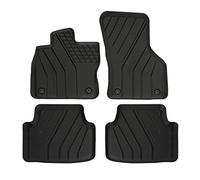 J&J AUTOMOTIVE | Eko Alfombrillas de goma para Golf 7, Sportswan a partir de 2014, negro, antideslizante, sin olor, para todo tipo de clima, borde de 3 cm, juego de 4 piezas