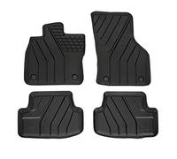 J&J AUTOMOTIVE | Eko Alfombrillas de goma para Leon 3, 2012-2020, negro, antideslizante, sin olor, para todo clima, borde 3 cm, juego de 4 piezas