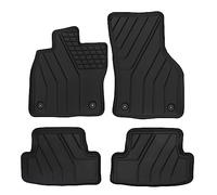 J&J AUTOMOTIVE | EKO Alfombrillas de Goma para T-Roc a Partir de 2017, Negro, Antideslizante, sin Olor, para Todo Tipo de Clima, Borde de 3 cm, Juego de 4 Piezas