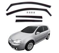 J&J AUTOMOTIVE GP Deflectores de aire antiturbo aptos para Golf 5 V 5 puertas Berlina 2003-2009, juego de 4 unidades, negro, cortavientos, impermeable
