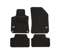 J&J AUTOMOTIVE | Logo Alfombra De Piso Negro Terciopelo Personalizado para 308 2014-2021, Ajuste preciso, Base Antideslizante, Reforzada En la Zona del Pedal