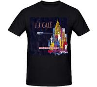 J J Cale Travel Log Graphic Unisex 100% Cotton Short-Sleeve T-Shirts Black XXL